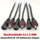 DC 12V Steckverbinder Kupplung 5.5x2.1 Hohlstecker Adapter Netzteil Wasserdicht