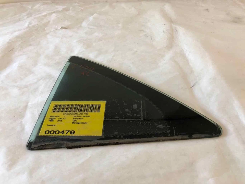 Lincoln LS 2003-2006 sedán ventilación trasera ventana de vidrio lado del conductor izquierdo moldura negra Foto 2 de 4