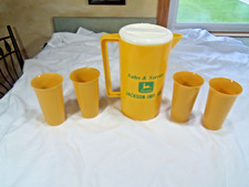 VTG John Deere Water Pitcher Cups Advertising SALES & SERVICE  Jackson Imp. Co