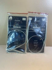 2 SUSAN BATES QuickSilver Circular Knitting Needles size 10 Silkon Finish