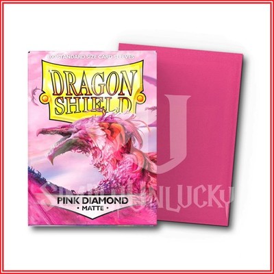 Pink Diamond 100 Matte Dragon Shield Sleeves Standard Size for Pokémon MTG DBS