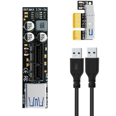  Add-On-Karte PCI-E Riser PCIE PCI-Express X1 auf X4 PCI E Riser-Kar9083