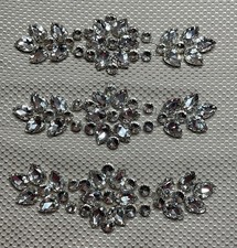 Three Fancy Crystal Rhinestones Appliqu  Sew On Wedding Dress Decor