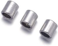 20 StüCk Messing Metallperlen Tube/RöHre Perlen 6Mm GroßEs Loch Spacer Set 9X8Mm