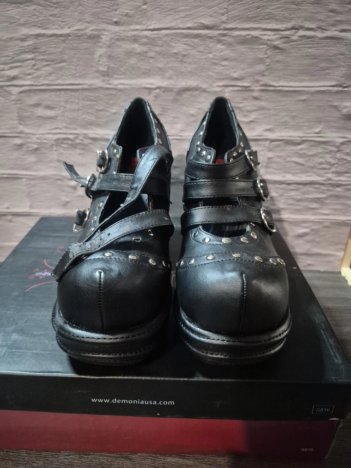 Demonia Vampire Women's Size 8 US Black Heeled Goth Shoes *Read Description* - Image 3 of 4
