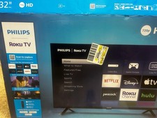 Philips 32PFL6452/F7 32  Roku Smart TV HD LED Open Box New Streaming TV