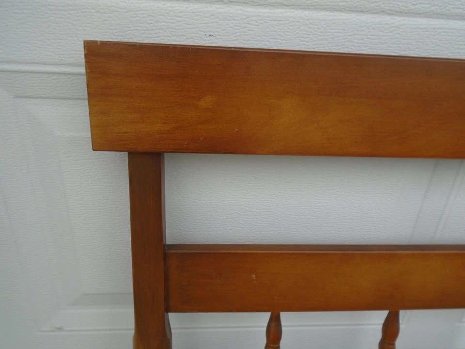 Cabecero tamaño KING Hitchcock campo francés arce granja colonial británica albergue Foto 3 de 4