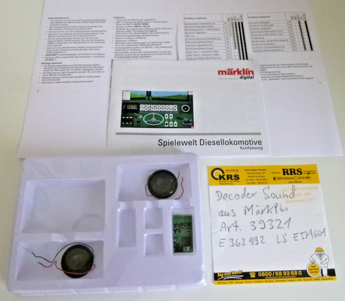 Decodificador de sonido Märklin Art. ET 362992 incl. 2 altavoces, de Art. 39321, NUEVO | Zustand: Neu