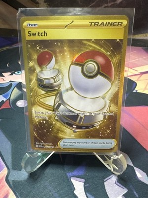 Switch 206/165 Pokemon Card TCG 151 Gold Hyper Rare Holo NM