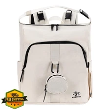 vosmles Diaper Bag Backpack Beige Large