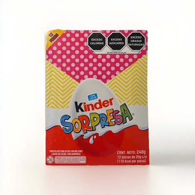 Kinder Surprise Chocolate Eggs Box of 12   Milk Chocolate  (Doll Surprise) Eggs