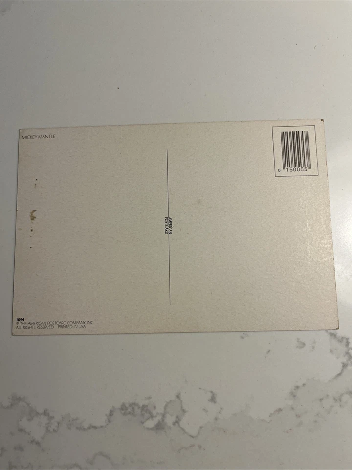 Cartão postal raro Mickey Mantle New York Yankees American Postcard Company beisebol - Imagem 2 de 4