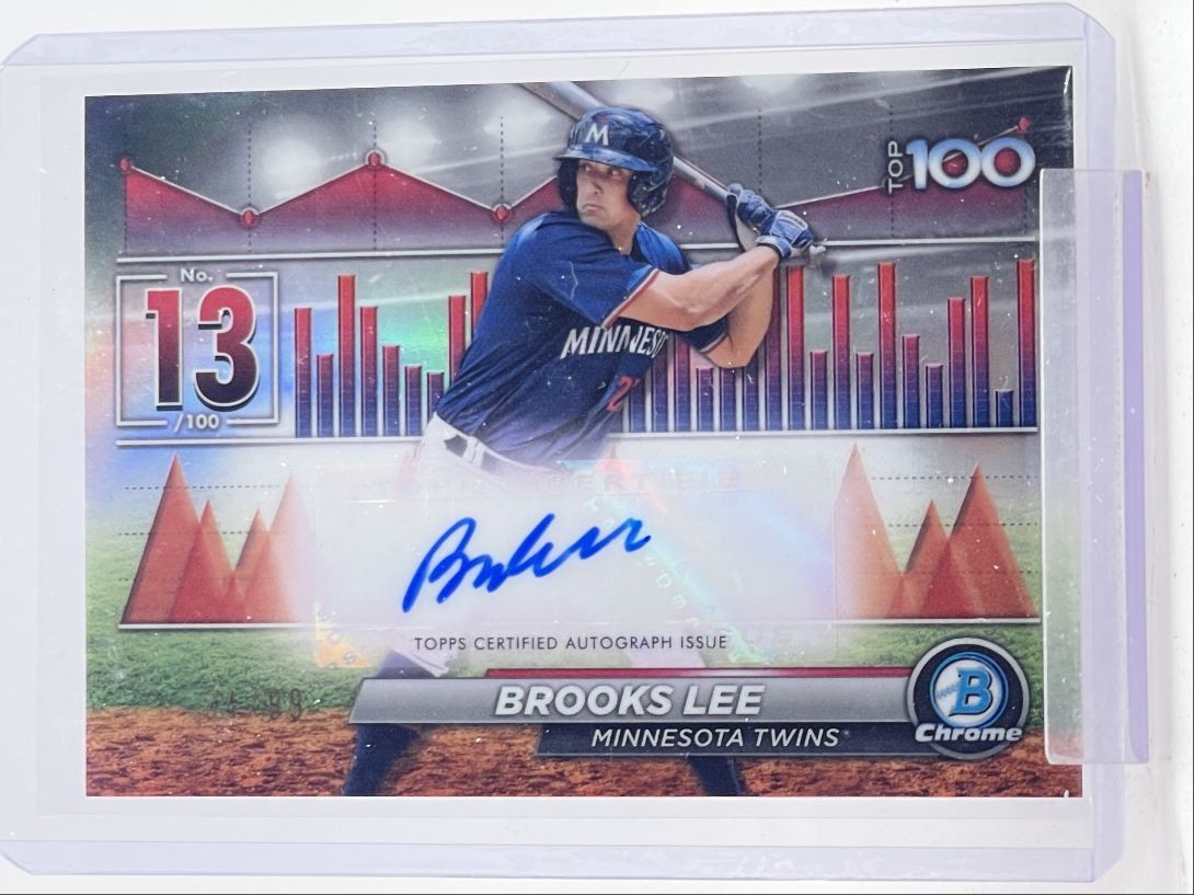 BROOKS LEE 2024 BOWMAN CHROME SCOUTS TOP 100 AUTOGRAPH AUTO /99 Q0208