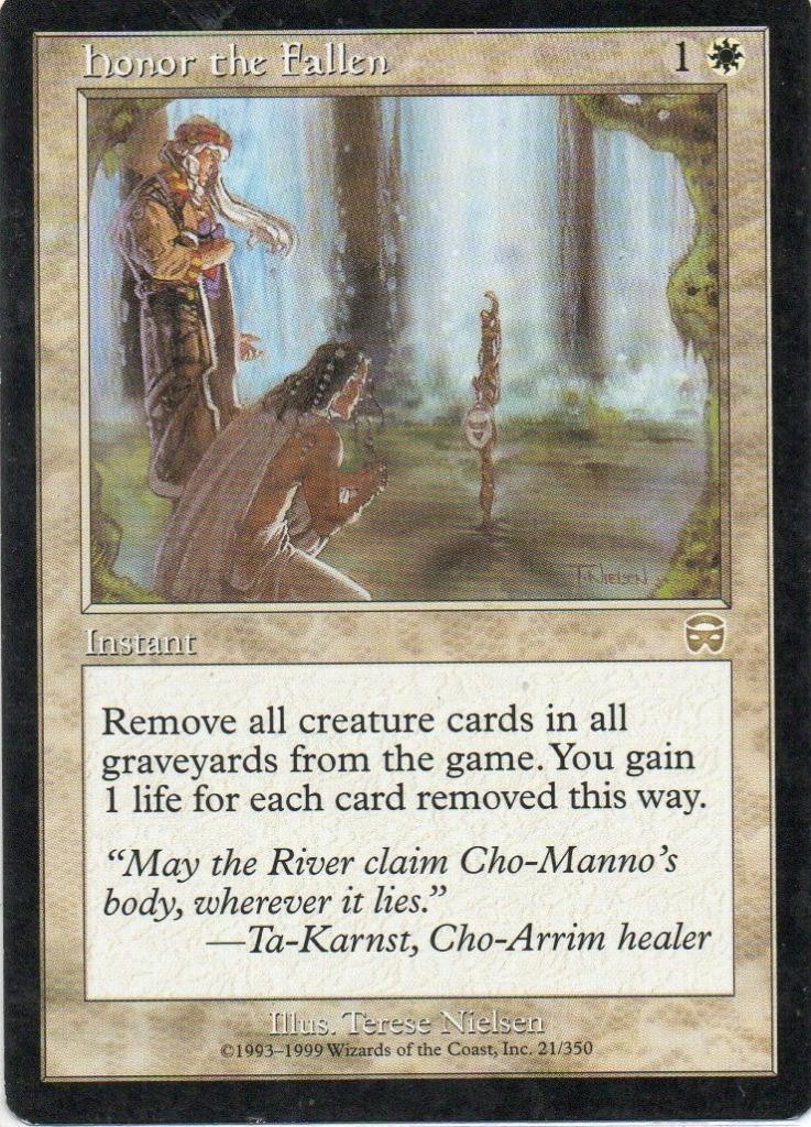 MTG: Mercadian Masques: Honor the Fallen: Lightly Played Condition