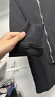 Giacca lunga Rick Owens in cotone con zip nera taglia S
