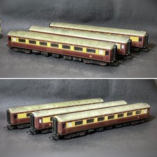 Hornby 3x Northern Belle Mk2 Pullman Coaches Glamis Warwick 17167 WEATHERED LOOK