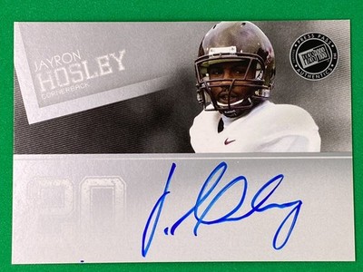 Jayron Hosley Press Pass 2012 On Card Auto NFL American Football Trading Card