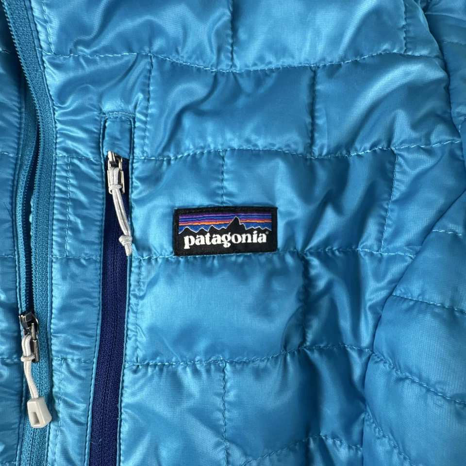 Chaqueta Patagonia Micro Puff Mujer XL Azul Puffer Ligera Cuarto Cremallera Senderismo Foto 2 de 4