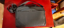 Gray Padded Nylon Laptop/Briefcase Shoulder Bag, Alligator Pattern, 3 pockets.