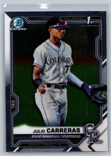 2021 Bowman Chrome #BCP-161 Julio Carreras Prospects *RO