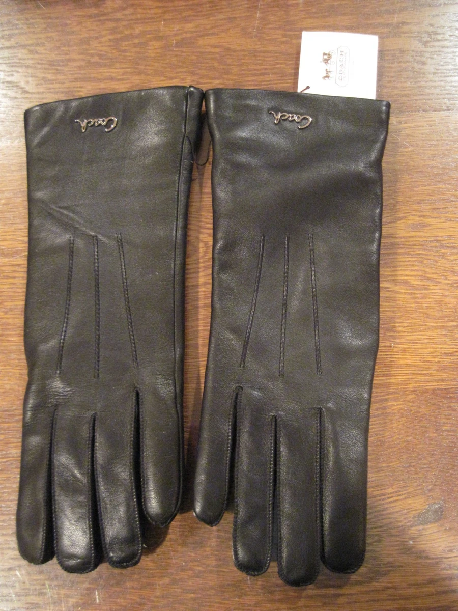 Coach Leather Black Gloves & Mittens for Women for sale | eBay