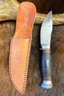 Marble`s, Gladstone, Mich. USA. Woodcraft Fixed Blade Knife, Sheath, 8 3/8"