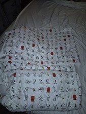Rare PEANUTS SNOOPY Berkshire Queen Size Sheet Set Snoopy Woodstock 4 Piece B1