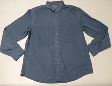 UNTUCKit Men's X-LARGE Slim Fit Navy Blue Long Sleeve Button Down Shirt