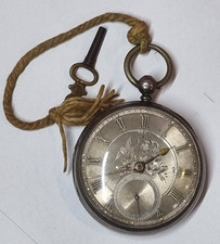 Solid Silver Gents Pocket Watch T J Mercer Coventry 1860 Working Ref U254