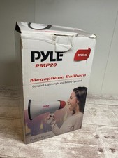 Pyle 20W Megaphone Bullhorn, 800 Yards Range, Siren, Strap, White