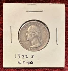 1932‑S Washington Quarter Key Date XF – 90% Silver Semi‑Key