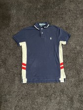 Polo Ralph Lauren Small Pony Custom Fit Boy  s Medium Paneled Polo Shirt