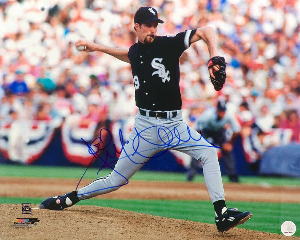 Jack McDowell Signed White Sox Pitching Action 16x20 Photo (In Blue) - (SS COA)