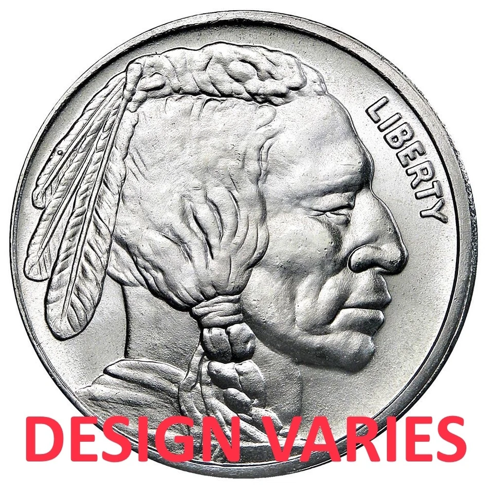 Ronda de plata Búfalo .999 de plata fina de 1 oz - como nueva aleatoria