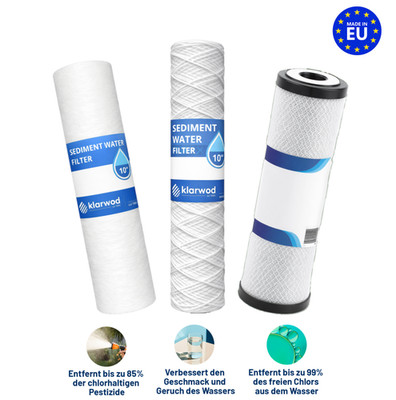 Wasserfilter 10 zoll Sediment Wasserfilterkartusche CTO Ersatz für Filtergehäuse