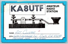 1989 QSL Postcard KA8UTF Art Coulter Cincinnati OH Amateur Radio Ham A413