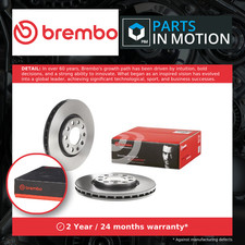 2x Brake Discs Pair Vented fits FIAT 500X 1.6D Front 2014 on 281mm Set Brembo