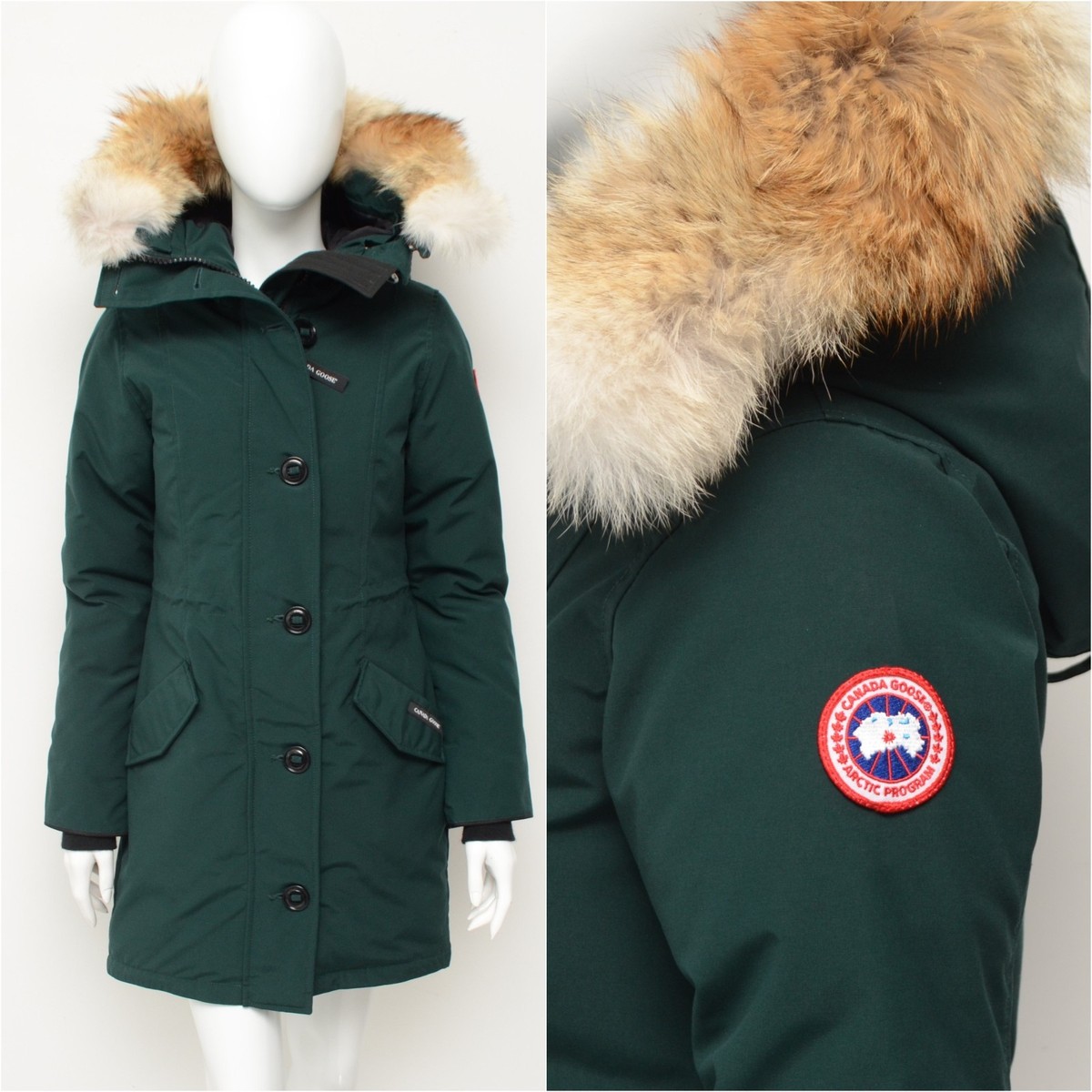 Authentic Womens Canada Goose Rossclair Real Fur Down Parka Jacket