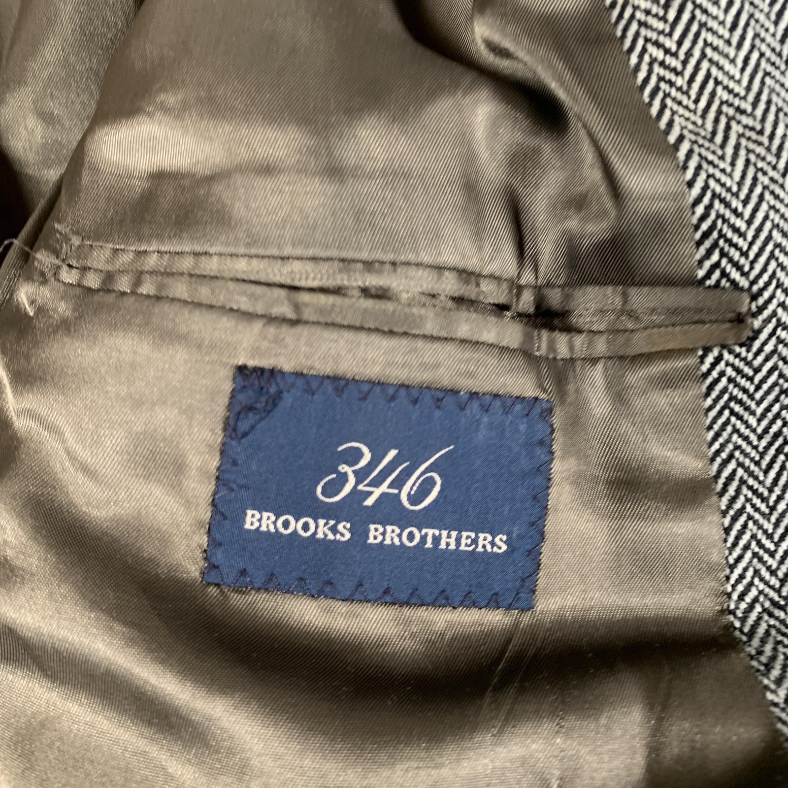 Vintage Brooks Brothers Blazer Mens 41 Herringbone Lambswool Sport Coat 2000s thumbnail 14