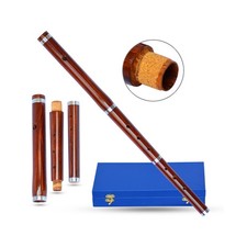 3 Piece Irish Flute Rosewood Traditional Wooden Folk Flute w/ Wooden Case