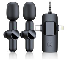 Lavalier Microphone Audio Video Recording Mini Mic For Android/iPhone Wireless