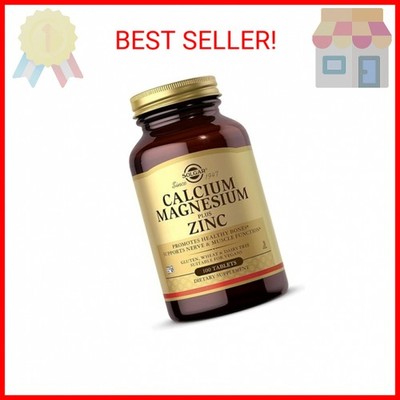 Solgar Calcium Magnesium Plus Zinc, 100 Tablets - Promotes Healthy Bones and Tee
