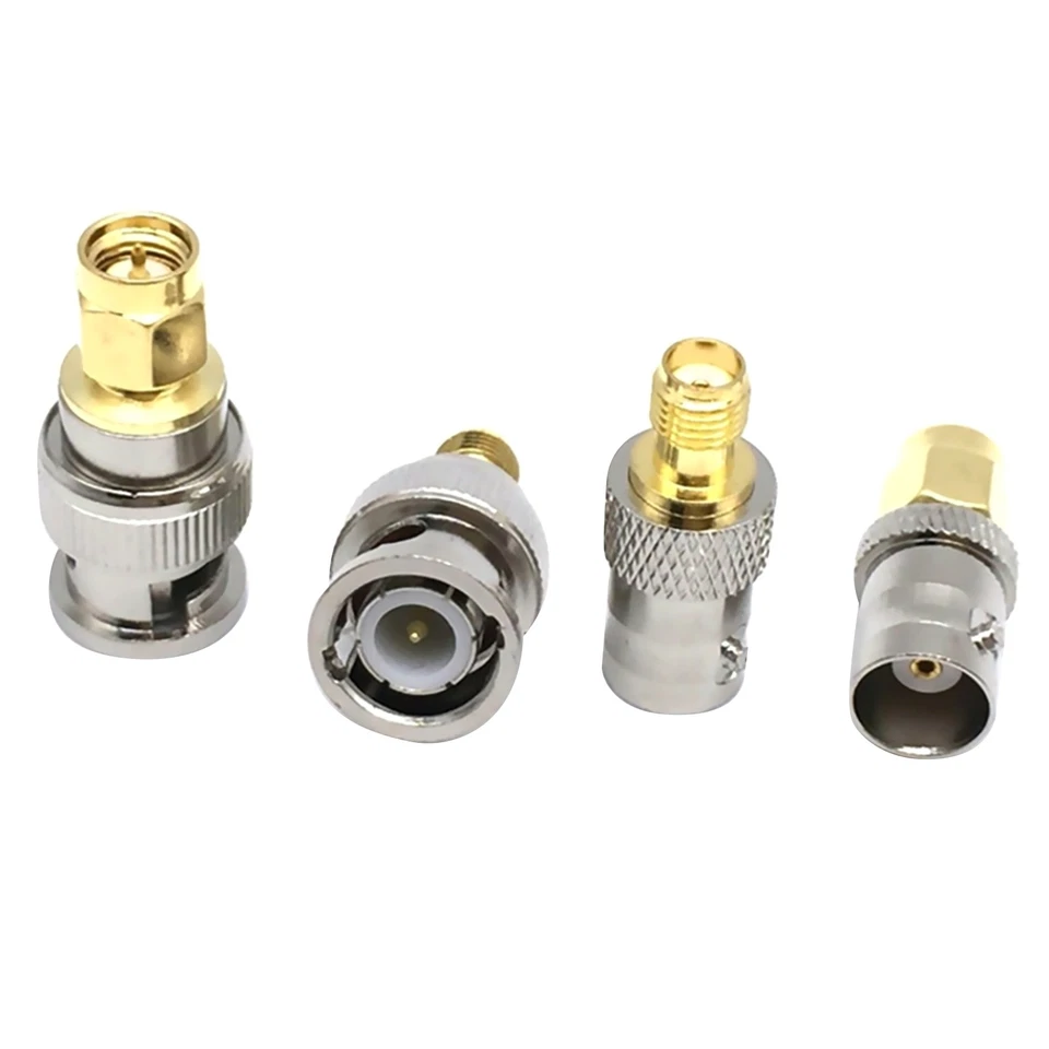 4PCS/Set BNC to SMA Male Female Plug Jack RF Coaxial Adapter Connector Kit - Image 4 of 4