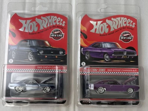 Hot Wheels RLC Camaro SS & Dodge Charger RT 1969 Red Line Club Set 2 Cars