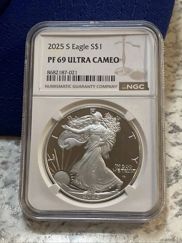 2025 S ~ NGC PF69 ULTRA CAMEO 1 OZ AMERICAN SILVER EAGLE