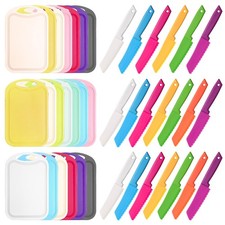 Kids Knife Set 60 Pcs Toddler Plastic Cutting Board Kids Cooking Utensils Sal...