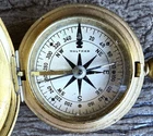 ORIGINAL Vintage WW2, BRASS, WALTHAM BRAND U.S. MILITARY COMPASS