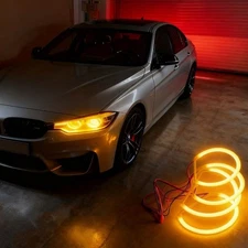 LED COB Cotton Angel Eyes Halo Ring for BMW E36 E38 E39 E46 Headlight Retrofit