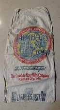 Vintage Larabee&rsquo;s Best Flour Linen Sack Kansas City MO 24 1/2 LBS.