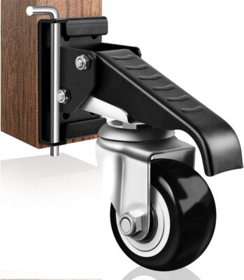 Workbench Casters Kit 600Lbs Heavy Duty Quick Release 2 Mounting Options NEW